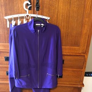 Zenergy by Chico’s purple track suit jacket size 2 (L 12/14) in purple